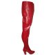 cuissarde latex rouge talon carre