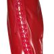 cuissarde latex rouge talon carre