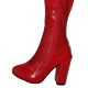 cuissarde latex rouge talon carre