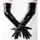 gants opéra femme vinyle noir, gants longs, accessoire de mode, look élégant, gants de soirée