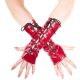 mitaines femme vinyle bordeaux lacets mode tendance hiver