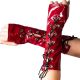 mitaines femme vinyle bordeaux lacets mode tendance hiver