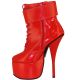 Chaussures femme plateforme latex rouge