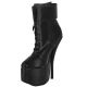 Bottines fétichistes en latex noir : le look audacieux et sexy garanti
