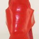 Chaussures féminines sexy : sandales en latex rouge à talon haut stiletto
