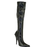 Botte femme latex noir bout pointu
