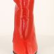Bottes mode avant-gardiste en latex verni rouge