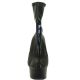 Bottine talon plateforme en latex noir