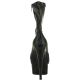 Bottines plateforme punk femme en latex noir