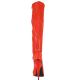 Botte haute en latex rouge