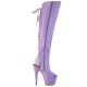 Cuissardes femme lavande Pleaser - Chaussures à talon plateforme sexy et tendance.