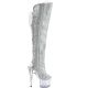 Cuissardes femme Pleaser - Vue profil du talon haut et de la plateforme