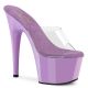 Mules plateforme femme, coloris lavande. Chaussures été tendance.