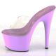 Mules plateforme femme, coloris lavande. Chaussures été tendance.