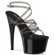 sandales plateforme noires, chaussures femme, sexy, Pleaser