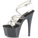 sandales plateforme noires, chaussures femme, sexy, Pleaser