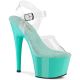 Sandales transparentes à plateforme turquoise Pleaser Adore-708 sandales_transparentes plateforme_turquoise chaussures_femme sex