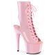 Bottines bout ouvert rose - plateforme XXL, laçage sexy - idéales pour le pole dance.