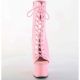 Bottines bout ouvert rose - plateforme XXL, laçage sexy - idéales pour le pole dance.