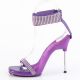 sandales femme à talon aiguille violet