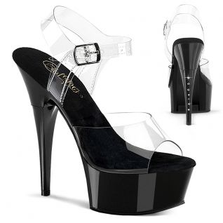 Sandales transparentes Pleaser, vue de face captiva-608