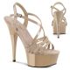 Sandales nudes talon plateau Pleaser Captiva-613
