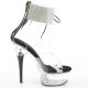 Sandales de soirée à talons hauts et plateforme argentées
