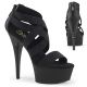 Sandales à talons hauts noires avec strass - Pleaser