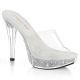 Mules transparentes femme avec talon fin et strass COCKTAIL-501RSI