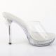 Mules transparentes femme avec talon fin et strass COCKTAIL-501RSI