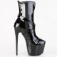 Bottines femme plateforme vernies noires Pleaser, JUBILANT-1011