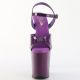 Sandales femme Pleaser vernies violet, plateforme XXL