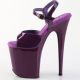 Sandales femme Pleaser vernies violet, plateforme XXL