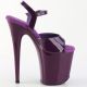Sandales femme Pleaser vernies violet, plateforme XXL