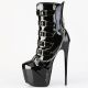 Bottines femme Pleaser noires vernies JUBILANT-1015