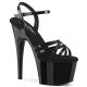 sandales vernies noires Pleaser vue de dessus