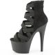 Sandales Pleaser Delight-700-24 noires à talons hauts et plateforme