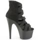 Sandales Pleaser Delight-700-24 noires à talons hauts et plateforme