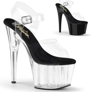 Sandales Pleaser Adore-708PREM transparentes à talons hauts et plateformes