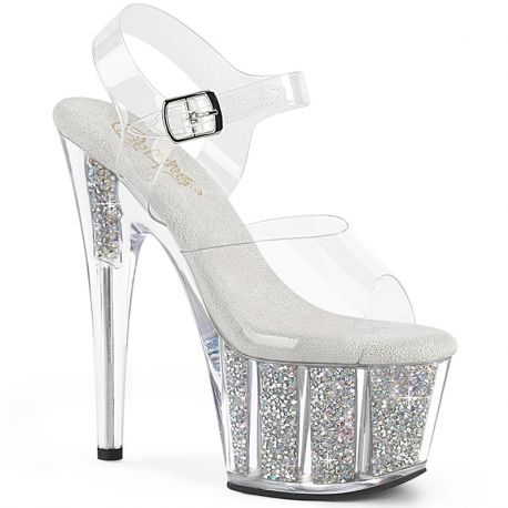 Sandales Pleaser Adore-708PREM-RSI transparentes à talons hauts