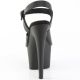 Sandales Pleaser Adore-708UL noires à plateforme et hauts talons aiguilles de 17.8 cm pour un look sexy, glamour et libertin