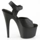 Sandales Pleaser Adore-708UL noires à plateforme et hauts talons aiguilles de 17.8 cm pour un look sexy, glamour et libertin