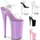 Sandales Pleaser Beyond-008 transparentes avec talons hauts de 25cm et plateforme de 16cm pour un look sexy et glamour