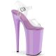 Sandales Pleaser Beyond-008 lilas et transparentes avec talons hauts de 25cm et plateforme de 16cm pour un look sexy et glamour