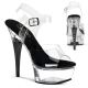 Sandales transparentes Pleaser Captiva-608 à talons hauts 15cm et plateforme 4.4cm