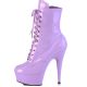 Bottines Pleaser Delight-1020 lavande vernis à lacets