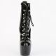 Bottines Pleaser JUBILANT-1014 noires vernies à talons hauts et plateformes, chaussures sexy pour soirée et pole dance