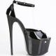 Sandales Pleaser JUBILANT-15 noir vernis à talons hauts de 18cm