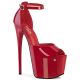 Sandales Pleaser JUBILANT-15 rouge vernis à talons hauts de 18cm