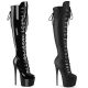 Bottes Pleaser JUBILANT-3012 noires à talons hauts et plateforme, disponibles en vernis et mat, style sexy et glamour